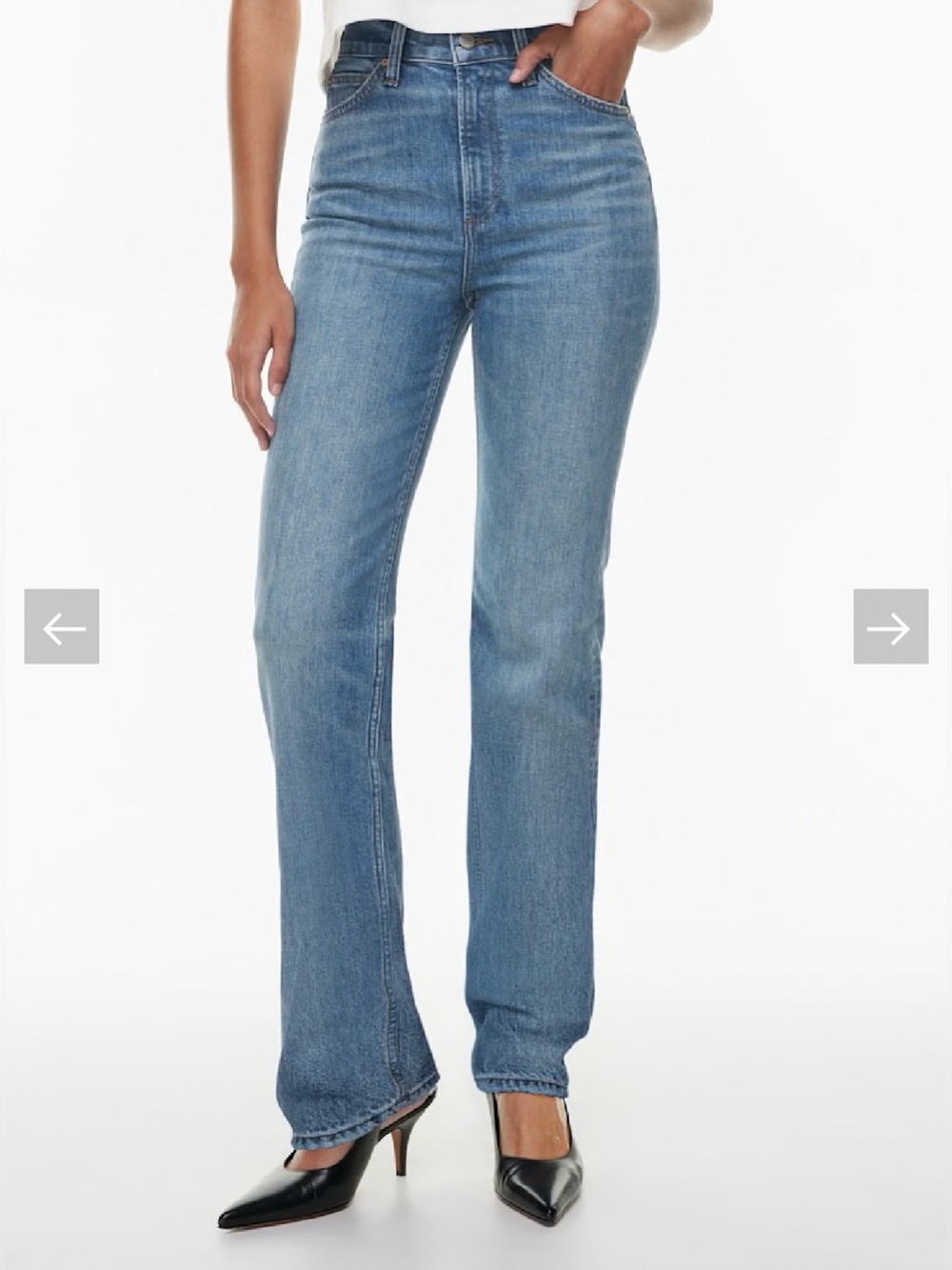 Denim Forum Aritzia 90s Hi-Rise Stacked Bootcut Jean Size 27